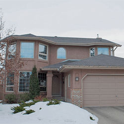 Home with new energy efficient windows.
